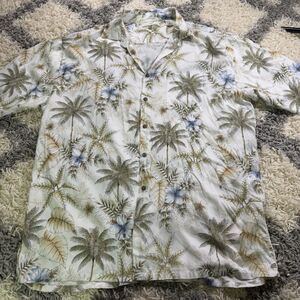 Campia Moda Hawaiian Shirt Men's Size XL Retro Aloha‎ Palm Trees 100% Rayon